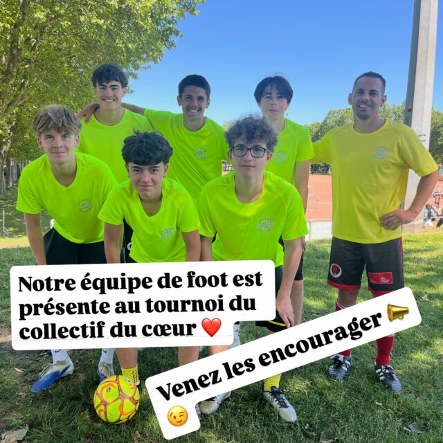Notre équipe de foot ⚽️ est présente à la journée de l’appel du cœur ❤️ à Méon à Saint Etienne organisé par @lcdc42 
Venez nombreux supporter notre équipe et profiter des différents stands pour les enfants (jeux gonflables,, maquillage….).